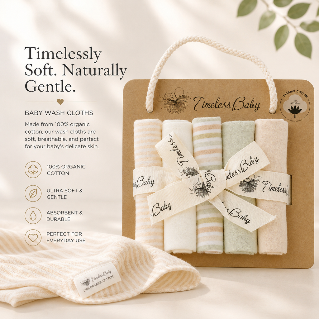Timeless Organics - Baby Washcloths
