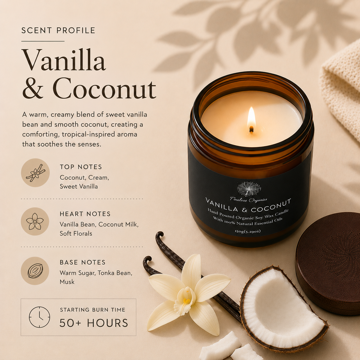 Timeless Organics - Limited Edition - Vanilla + Coconut