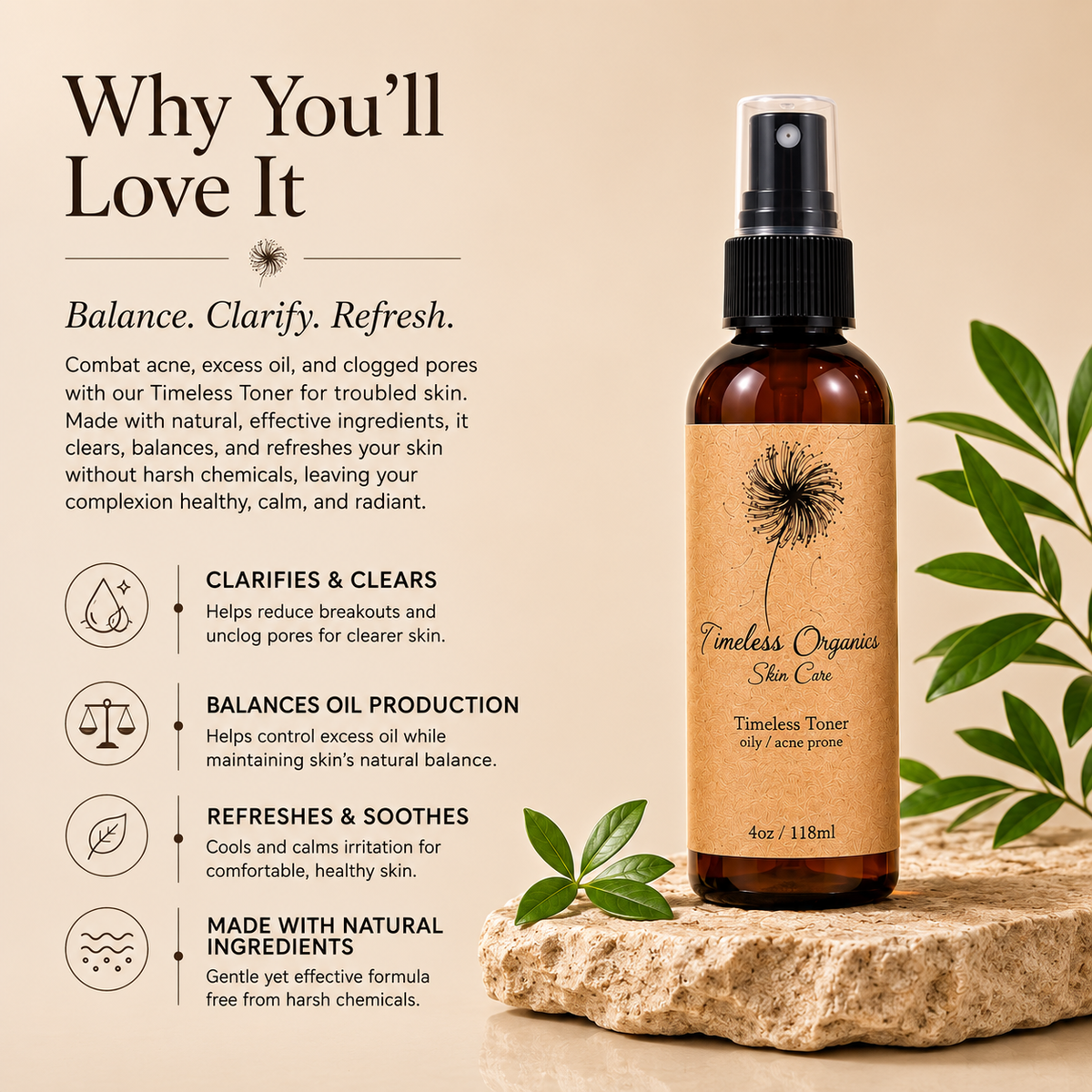 Timeless Organics - Toner for Troubled Skin