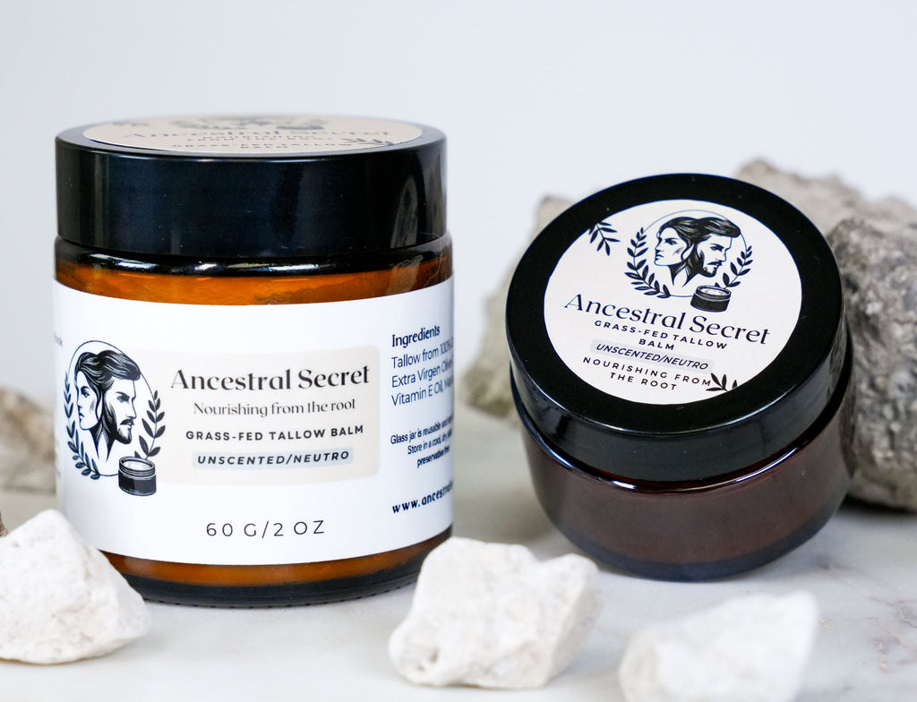 Ancestral Secret - Unscented tallow balm for sensitive skin - 0.55 Oz | 2 Oz
