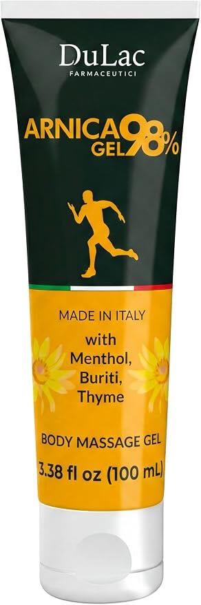 Dulac Arnica Body Massage Gel – Water-Based Cosmetic Massage Gel with Arnica Montana, Fast-Absorbing Lightweight Texture, Non-Greasy Feel, Dermatologically Tested, 3.38 Fl Oz