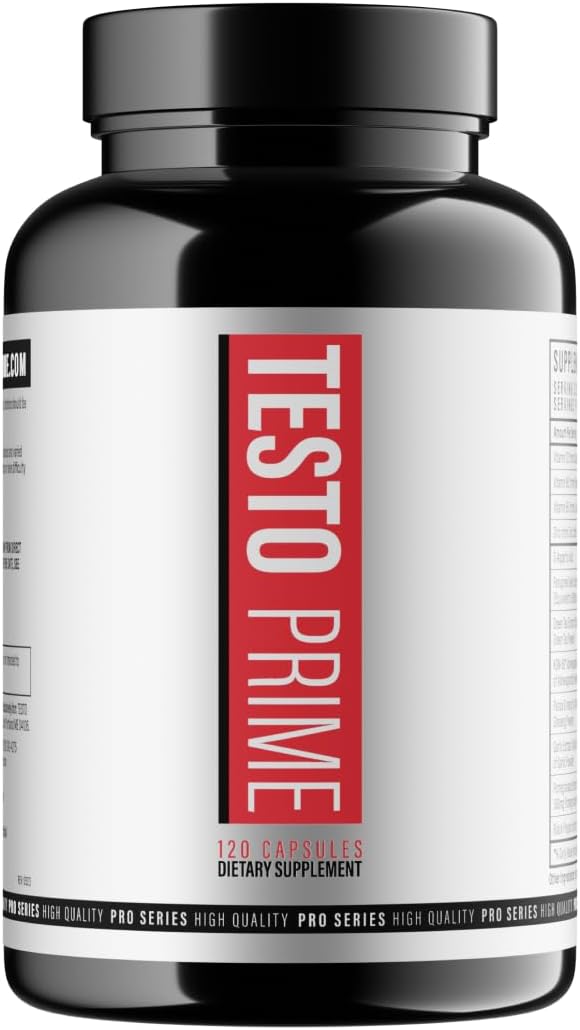 TestoPrime Testosterone Booster for Men - Natural Male Enhancing Supplement - Tablets for Balance & Muscle Growth - Hormone Supplement & Bodybuilding Support for Health & Performance (120 Tablets)