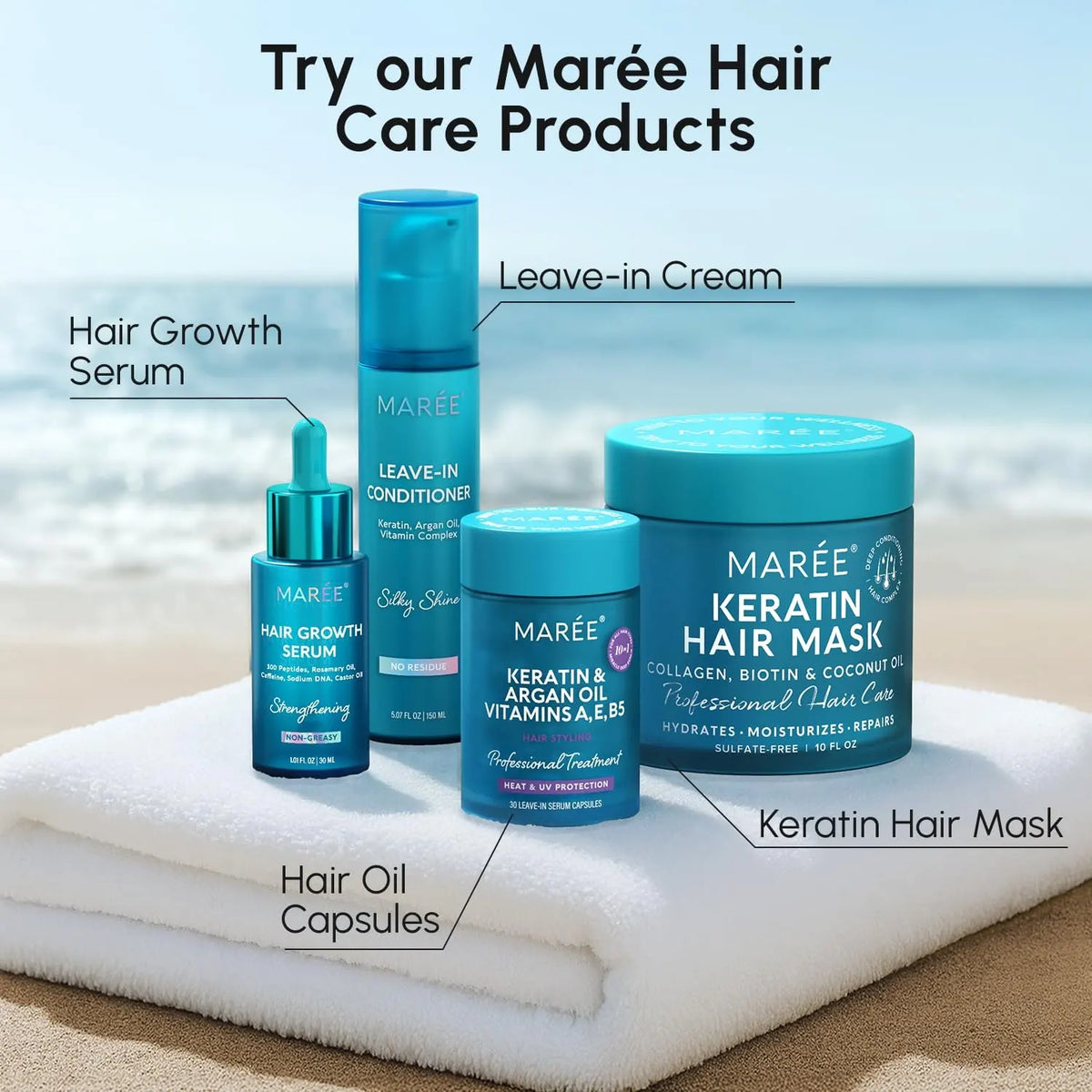 Maree - Keratin Oil Capsules for Frizz Control