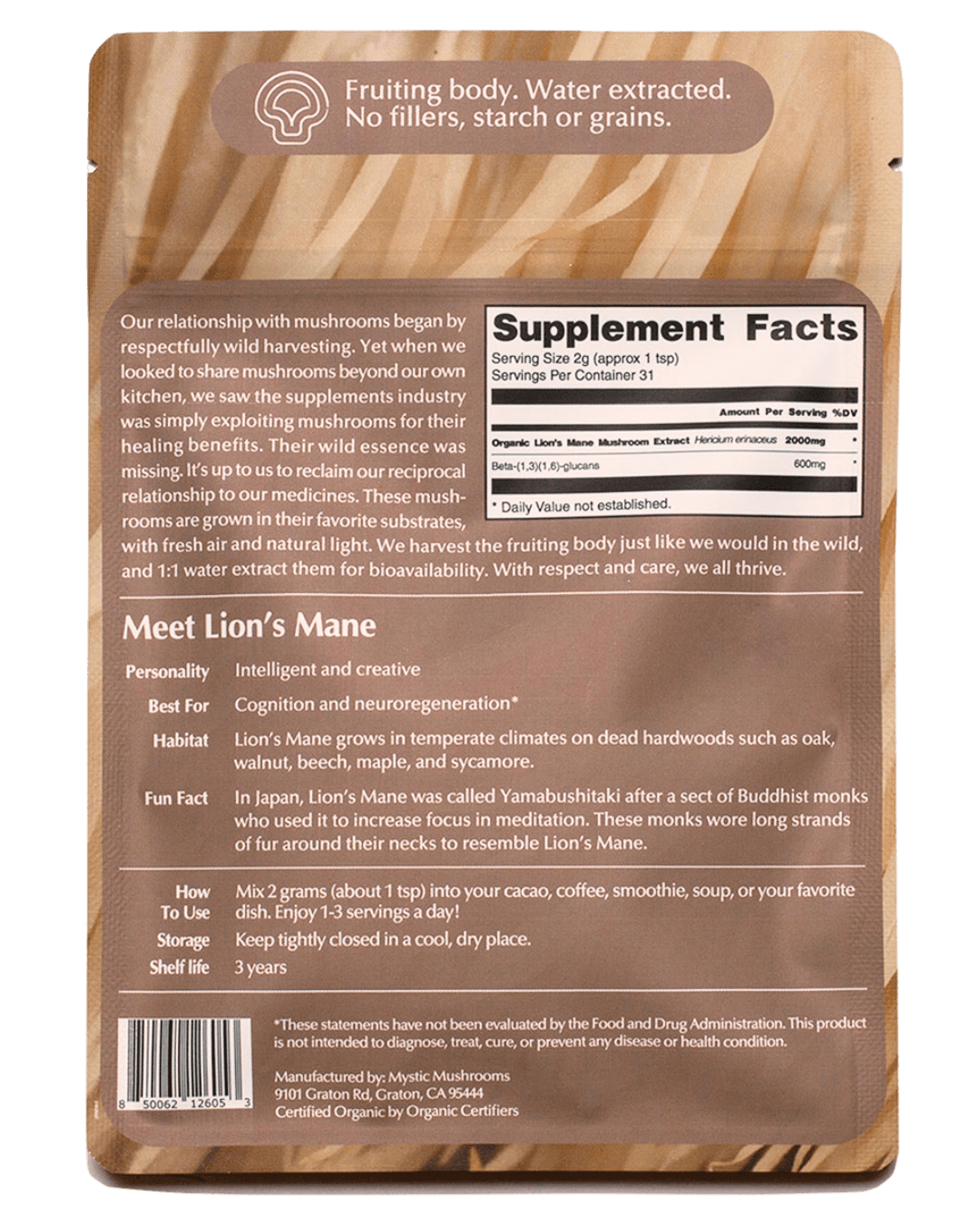 Ora Cacao Lion's Mane