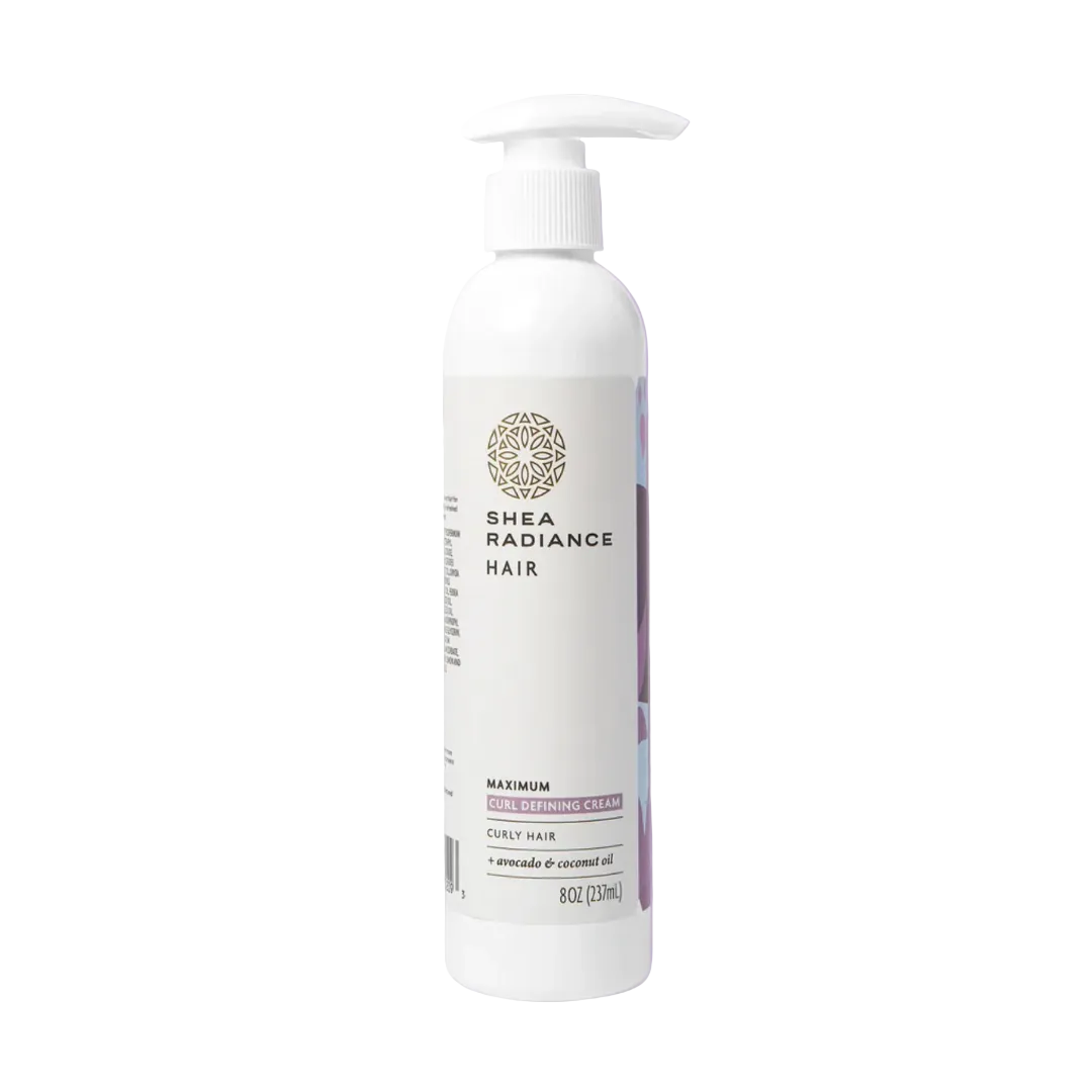 Shearadiance Maximum Curl Defining Cream for Curly, Coily & Kinky Hair – Frizz Control & Moisture