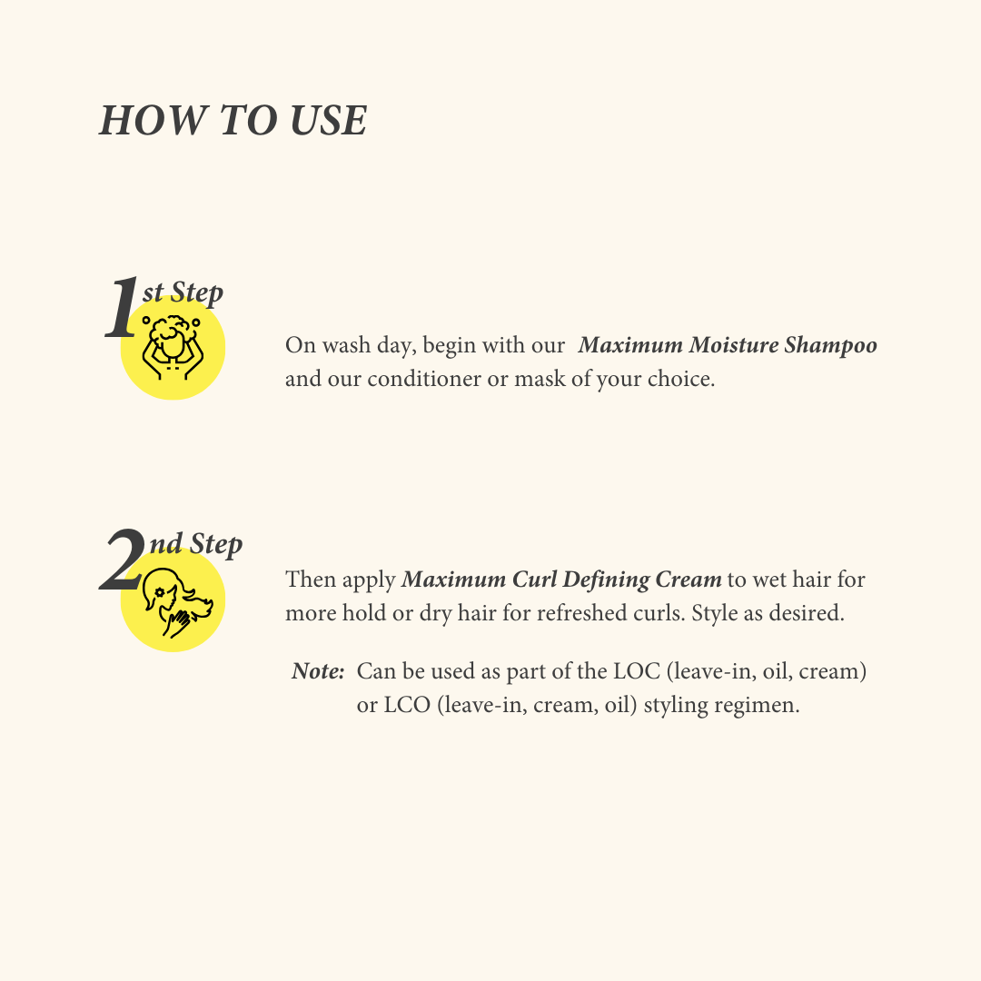 Shearadiance Maximum Curl Defining Cream for Curly, Coily & Kinky Hair – Frizz Control & Moisture
