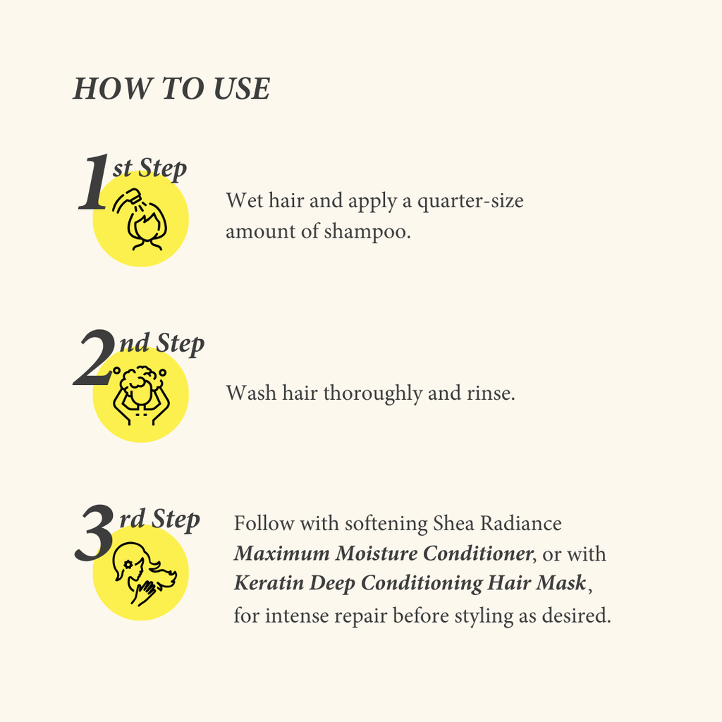 Shearadiance Maximum Moisture Shampoo for Dry, Curly & Natural Hair with Rosemary & Peppermint