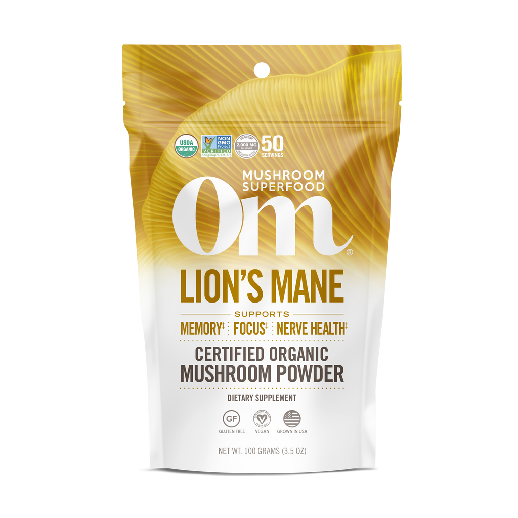 OM Mushroom Lion’s Mane Organic Mushroom Powder