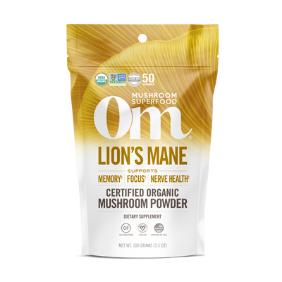 OM Mushroom Lion’s Mane Organic Mushroom Powder