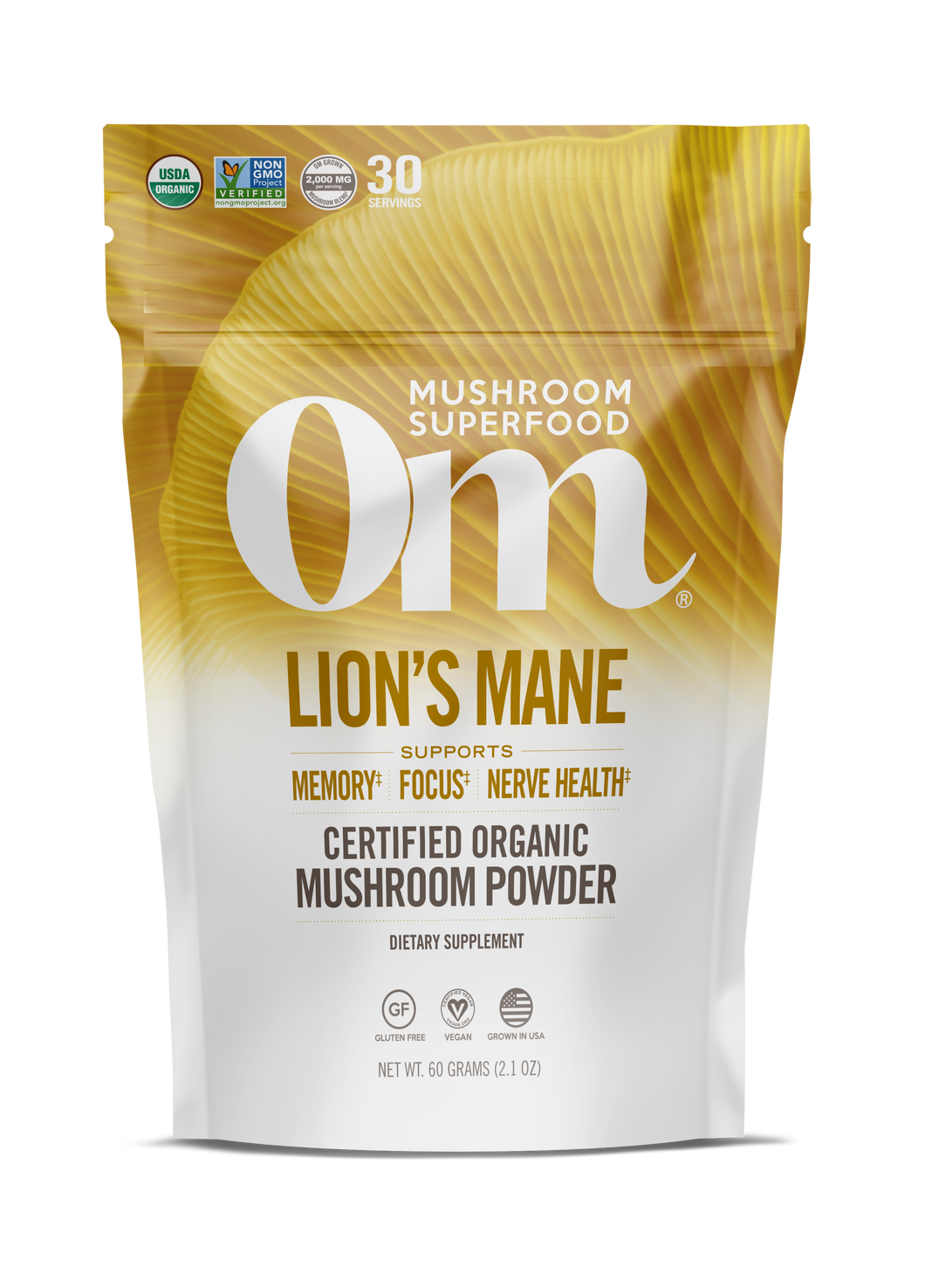 OM Mushroom Lion’s Mane Organic Mushroom Powder