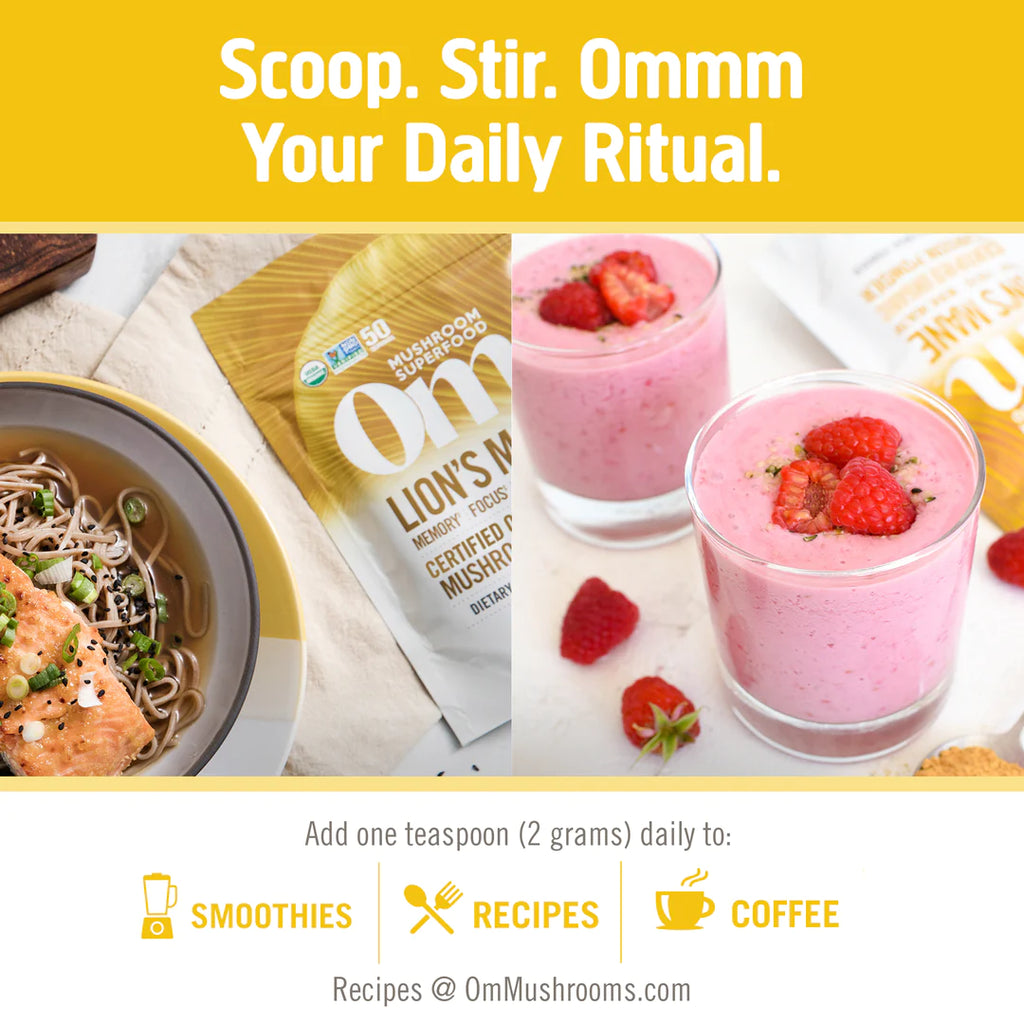 OM Mushroom Lion’s Mane Organic Mushroom Powder