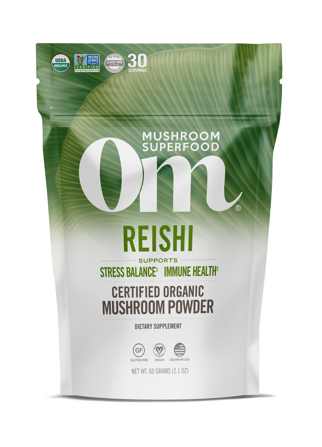 OM Mushroom Reishi Organic Mushroom Powder
