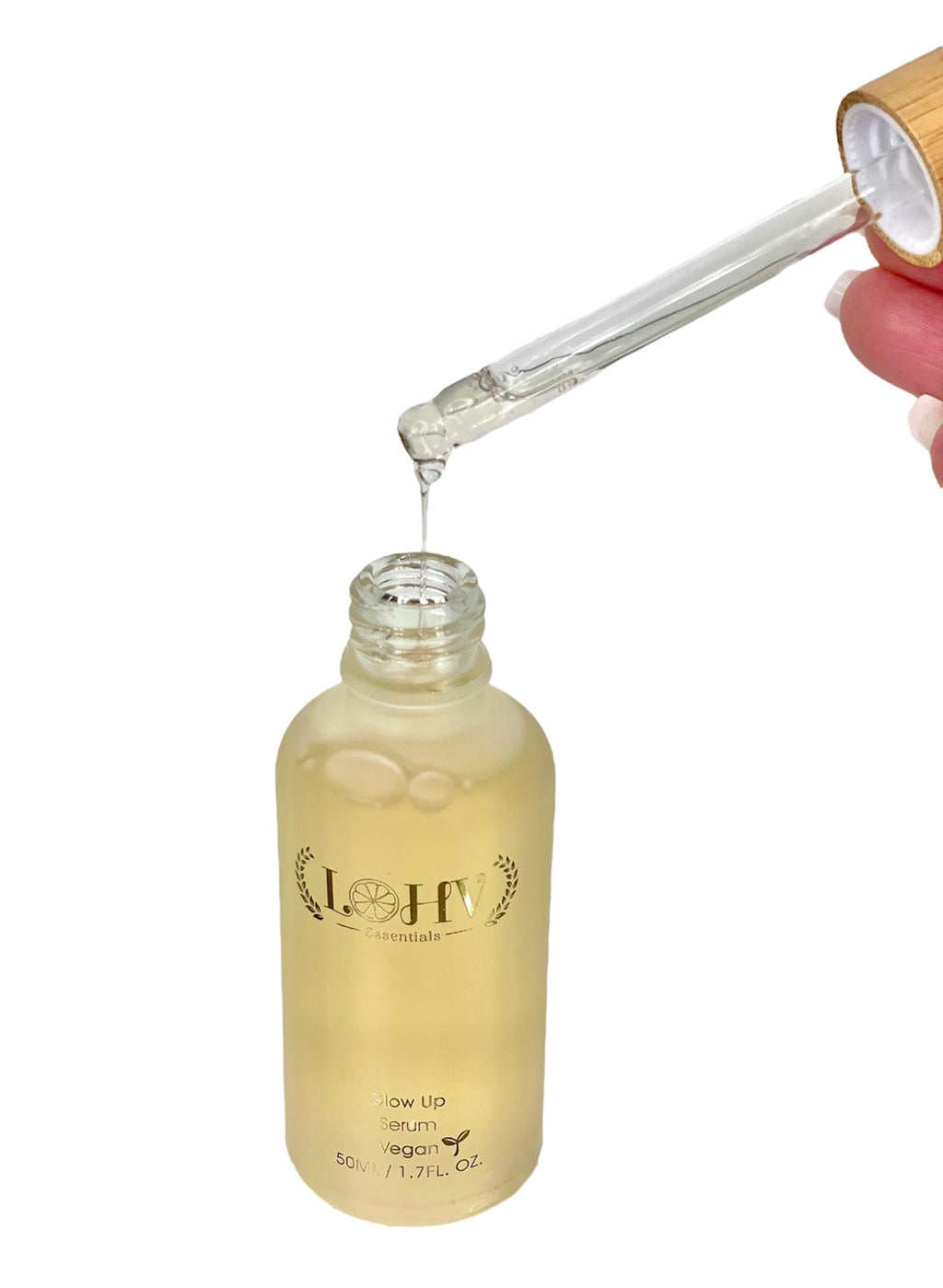 LOHV ESSENTIALS - PREMIUM 100% VEGAN GLOW UP Toner Serum With Hyaluronic Acid + Niacinamide + Camellia Leaf + Vitamin E + Rose Water