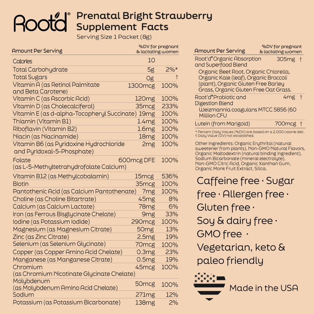 Root'd Essential Prenatal Nutrition + Electrolytes