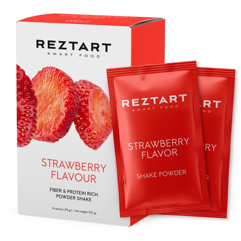 Reztart - Protein and Fiber-Rich Powder Shake with NGC®, Strawberry Flavor