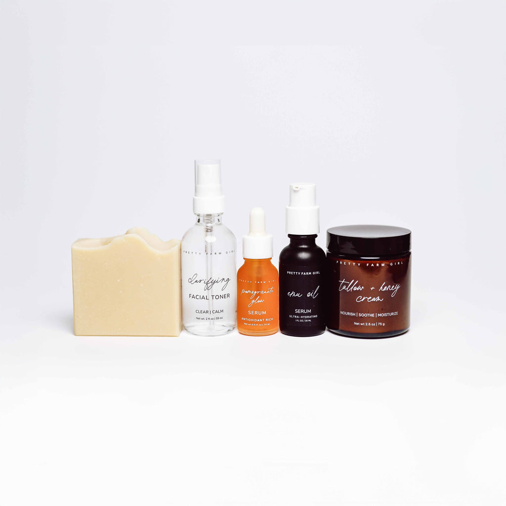 Pretty Farm Girl - Sensitive Skin Fragrance Free Skincare Routine Essentials Kit