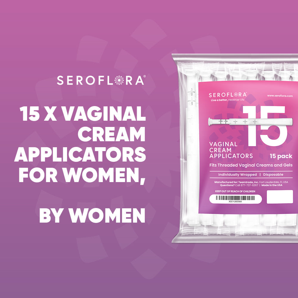 Seroflora Disposable Vaginal Cream Applicators  for Premarin, Estace & many others (15ct)