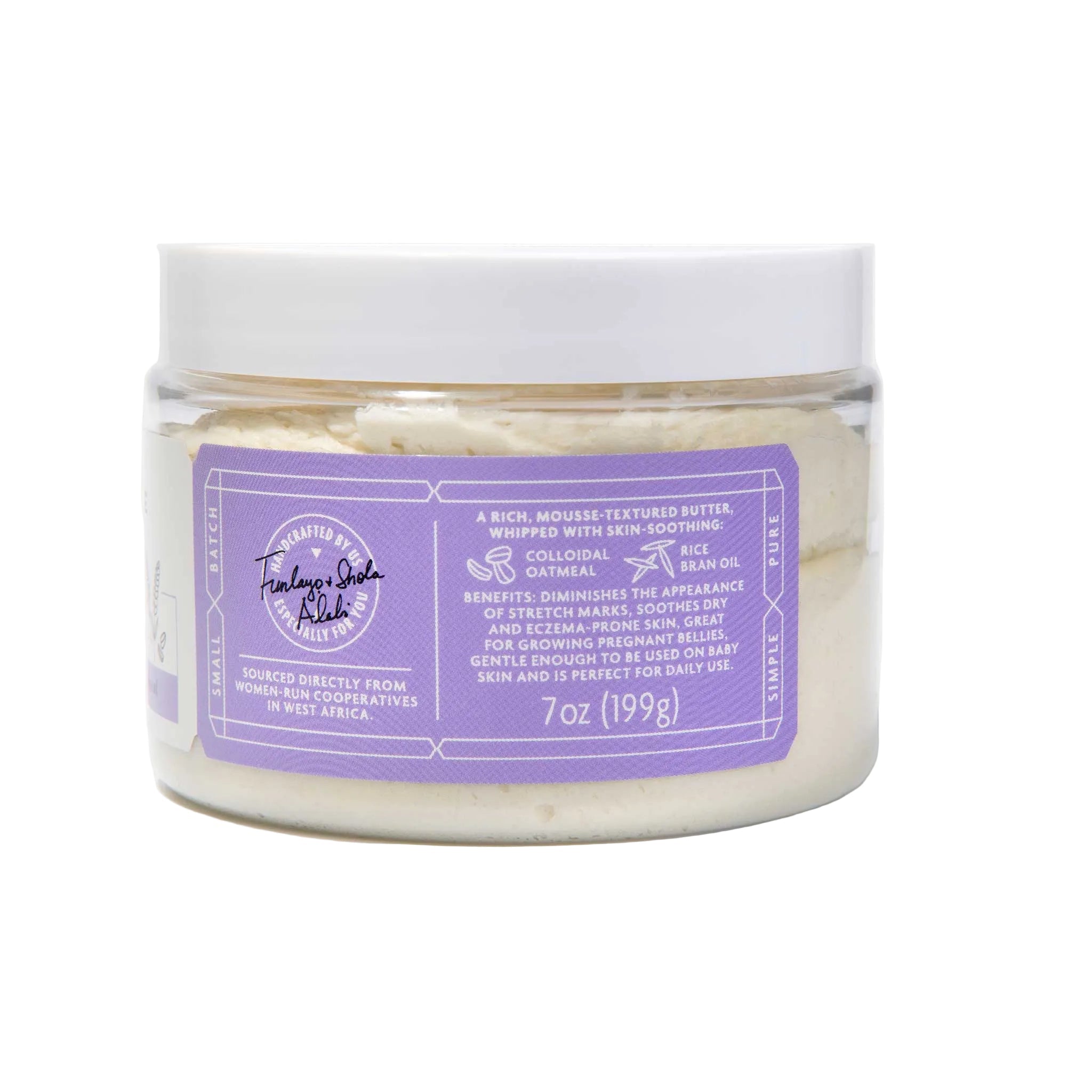 Shearadiance Whipped Shea Body Butter with Colloidal Oatmeal for Dry and Sensitive Skin
