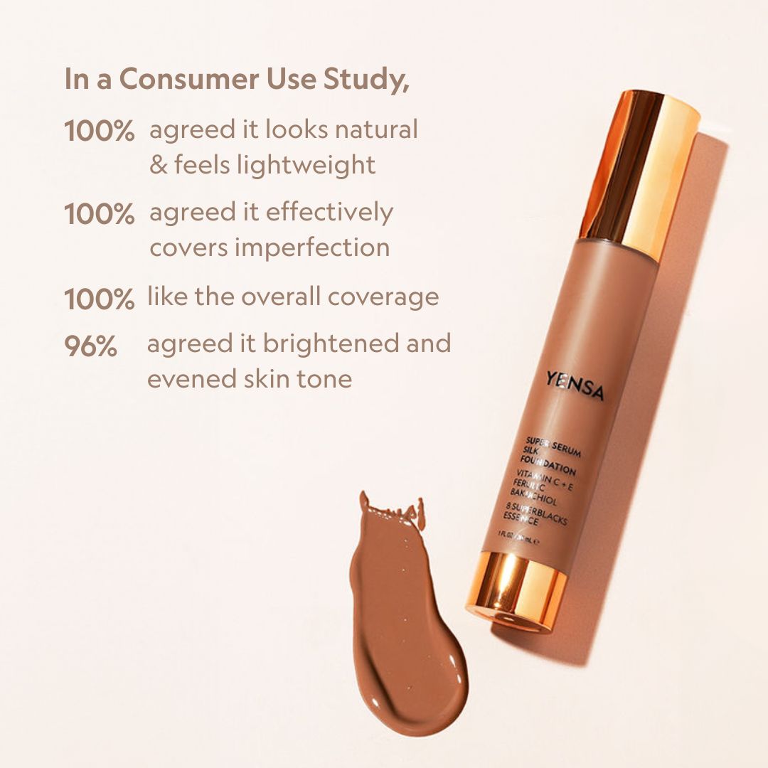 YENSA Super Serum Silk Natural Glow Hydrating Peptide Foundation for Radiant Skin