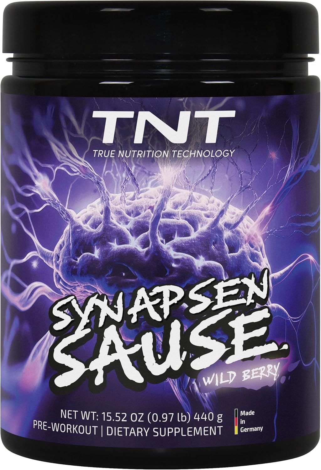 TNT Synapsensause "Wild Berry" (440 g) -  Pre-Workout Booster - Fitness & Bodybuilding - Training Booster with L-Citrulline, Caffeine & Guarana