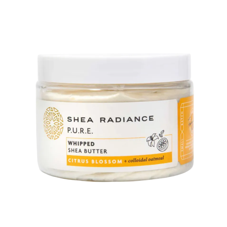 Shearadiance Whipped Shea Body Butter with Colloidal Oatmeal for Dry and Sensitive Skin