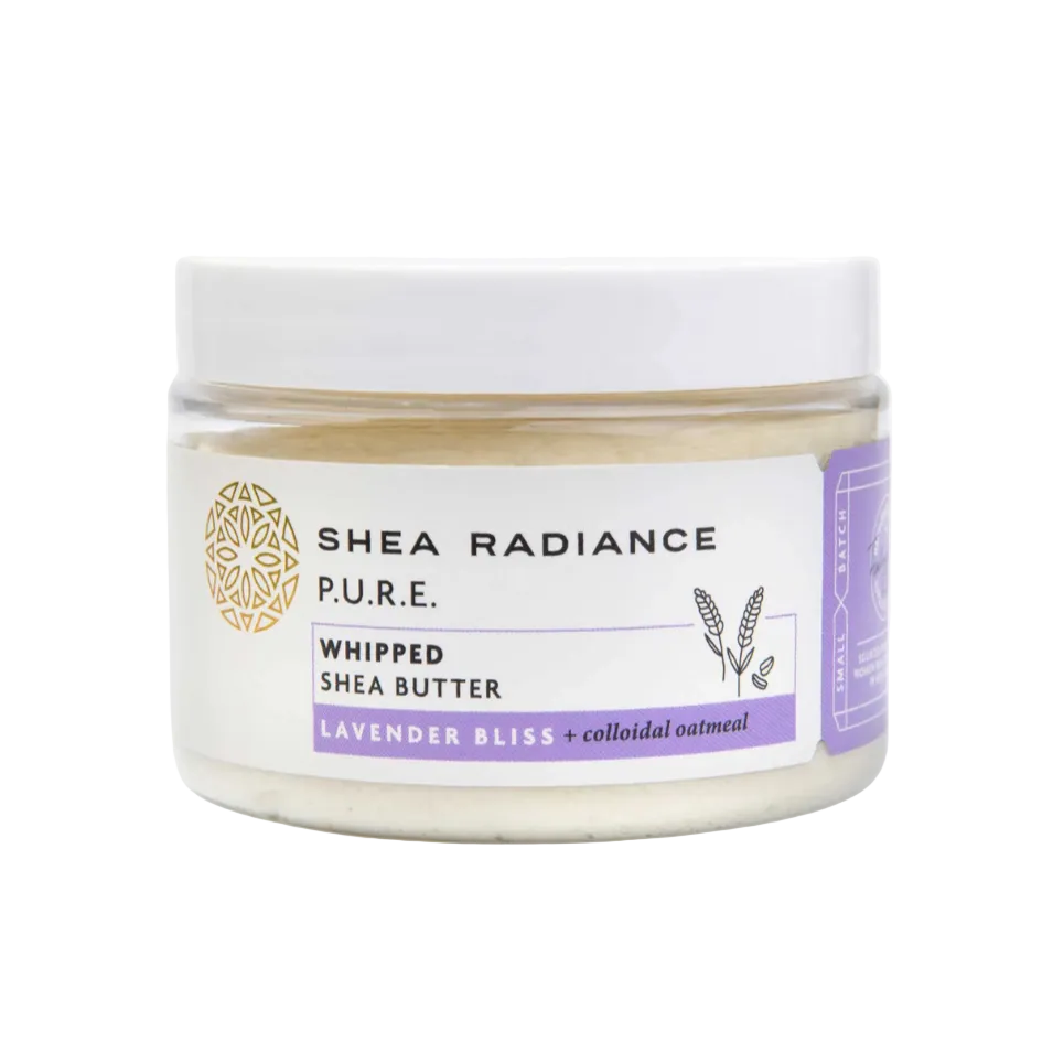 Shearadiance Whipped Shea Body Butter with Colloidal Oatmeal for Dry and Sensitive Skin