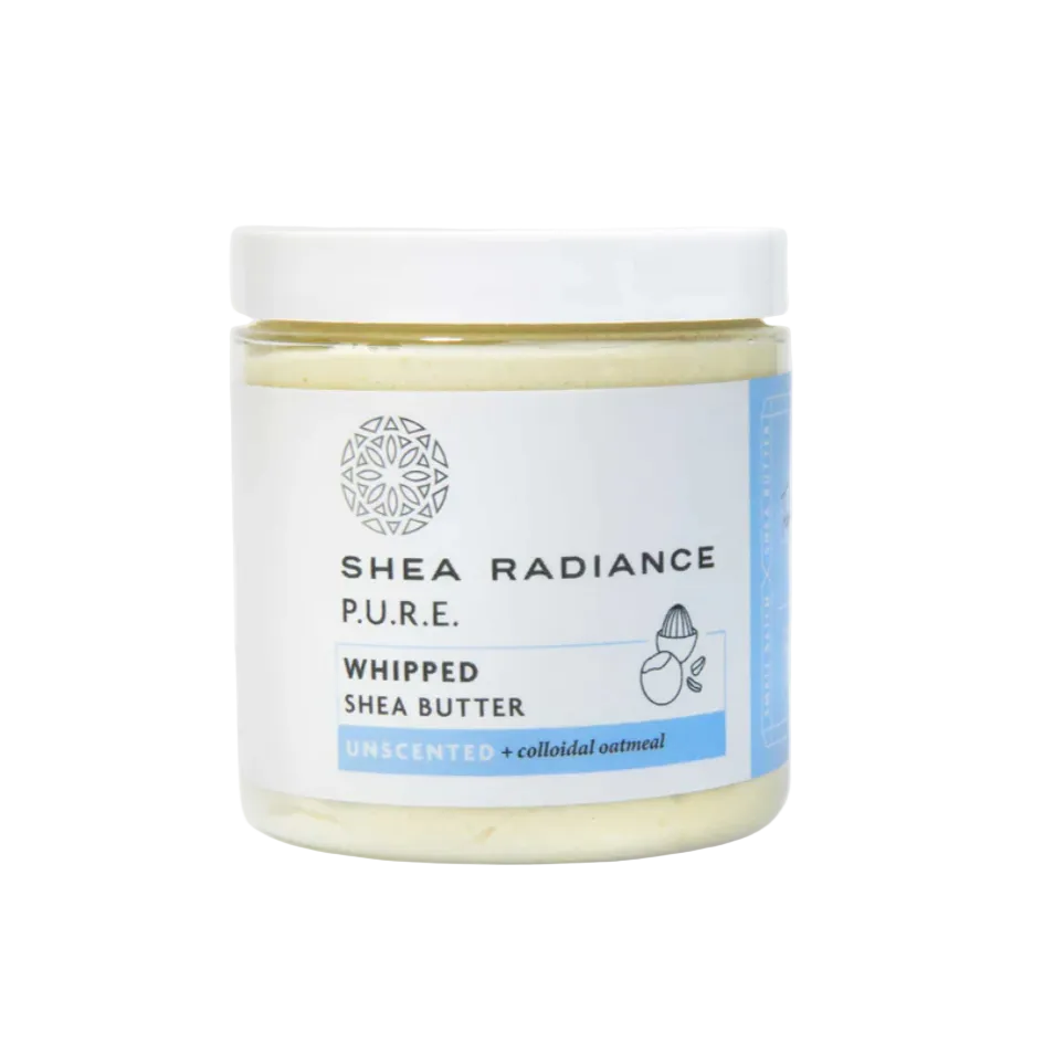 Shearadiance Whipped Shea Body Butter with Colloidal Oatmeal for Dry and Sensitive Skin