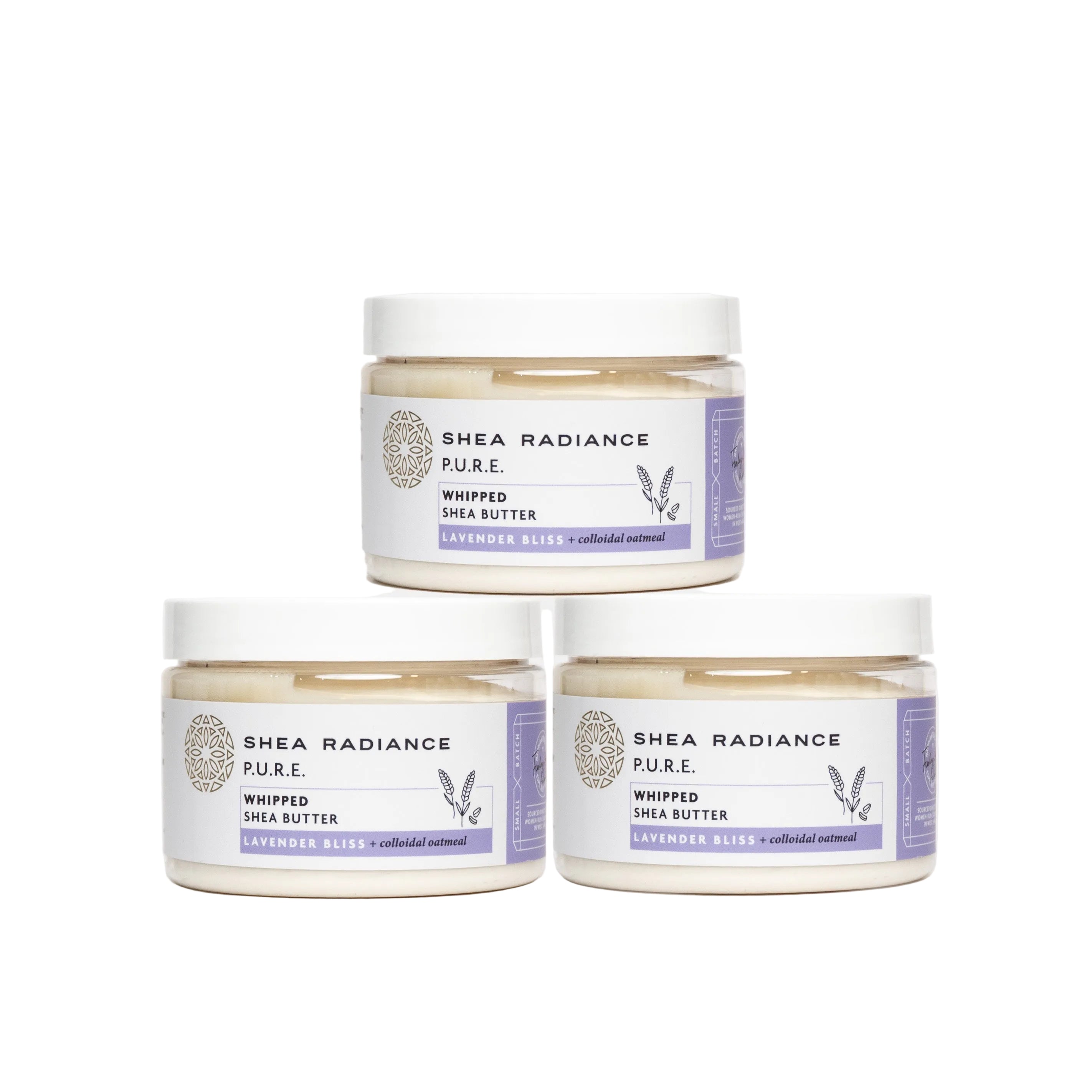 Shearadiance Whipped Shea Body Butter with Colloidal Oatmeal for Dry and Sensitive Skin