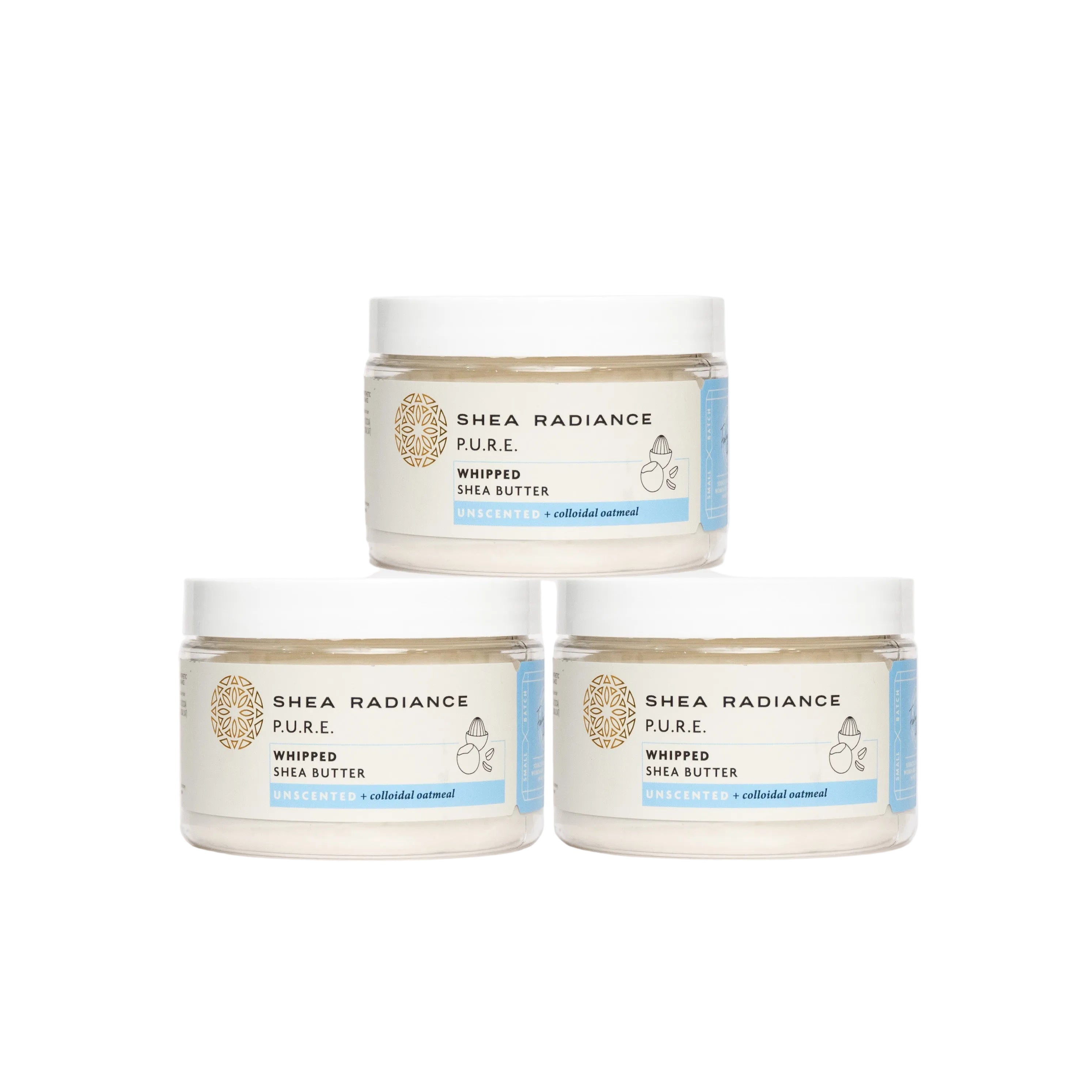 Shearadiance Whipped Shea Body Butter with Colloidal Oatmeal for Dry and Sensitive Skin