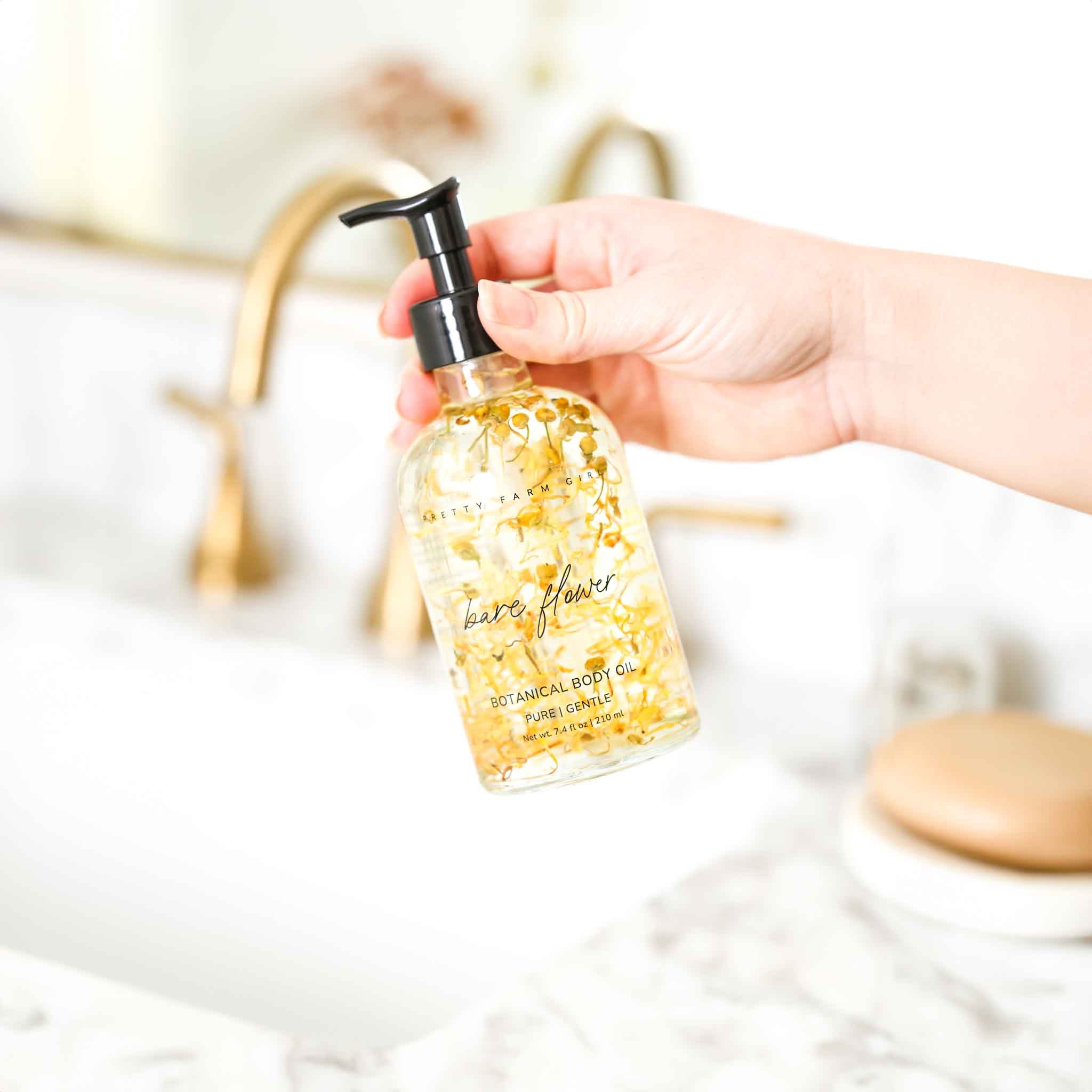 Pretty Farm Girl - Bare Flower Natural Fragrance Free Body Oil - Best for Sensitive Skin