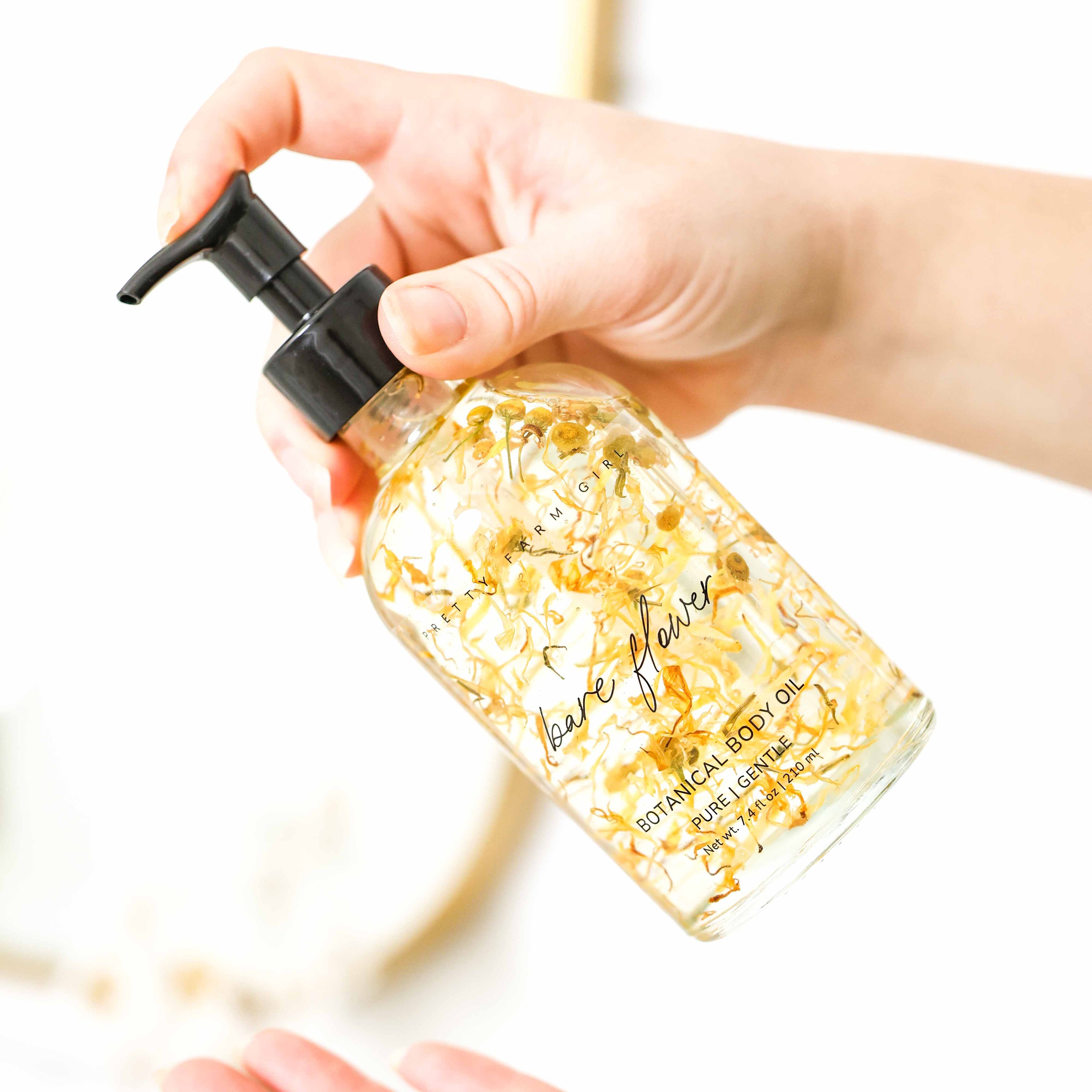 Pretty Farm Girl - Bare Flower Natural Fragrance Free Body Oil - Best for Sensitive Skin