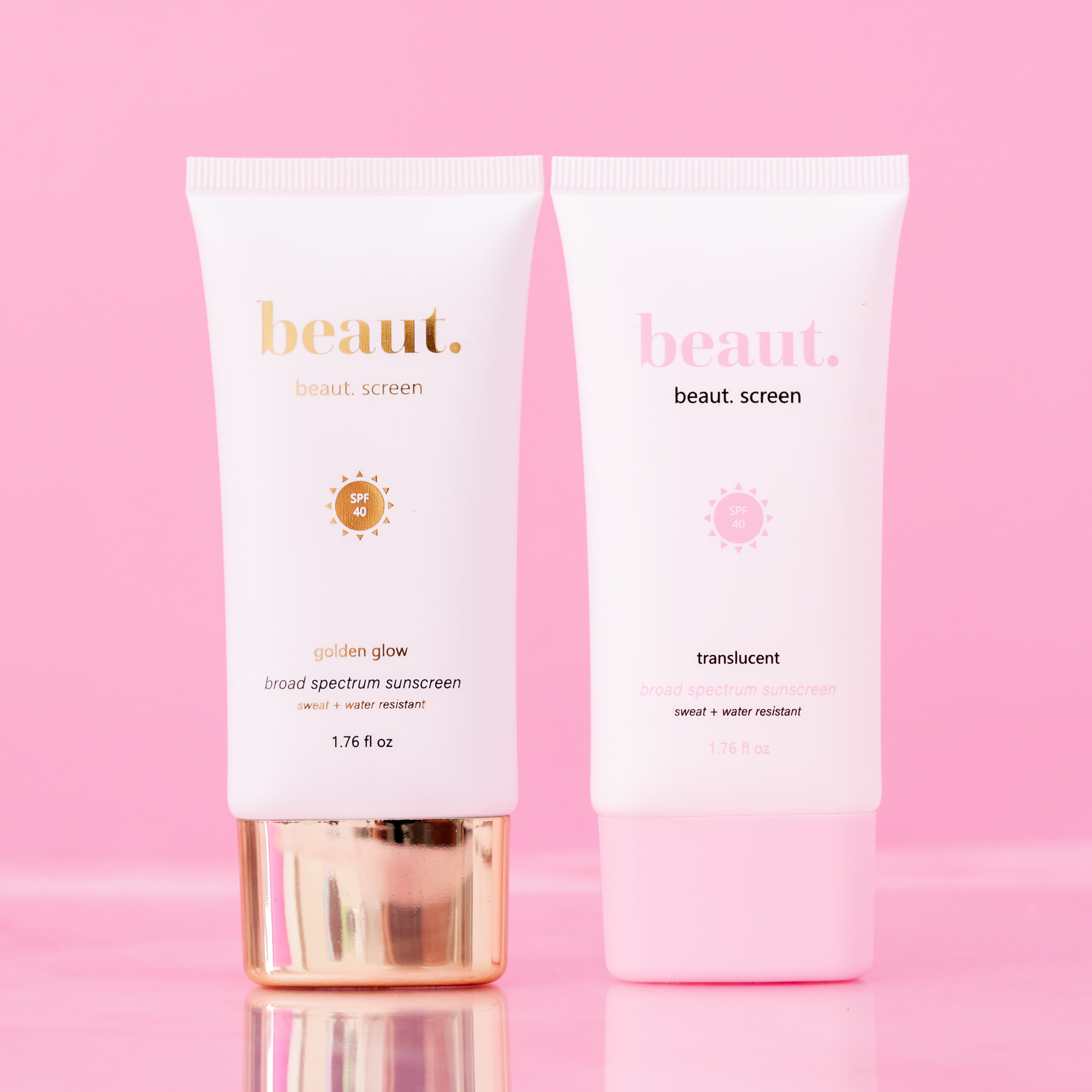 beaut.beautyco. beaut.screen golden glow + translucent set