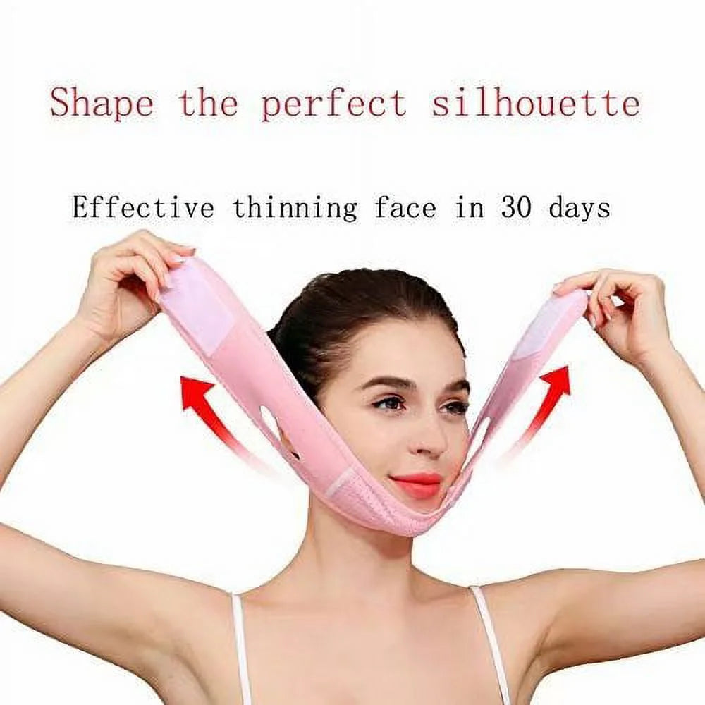 Reusable V Line Mask,V Shaped Face Mask for Sagging,Refined Jawline Support Strap,Adjustable Facial Slimming Strap,Chin up & Face Lifting Belt
