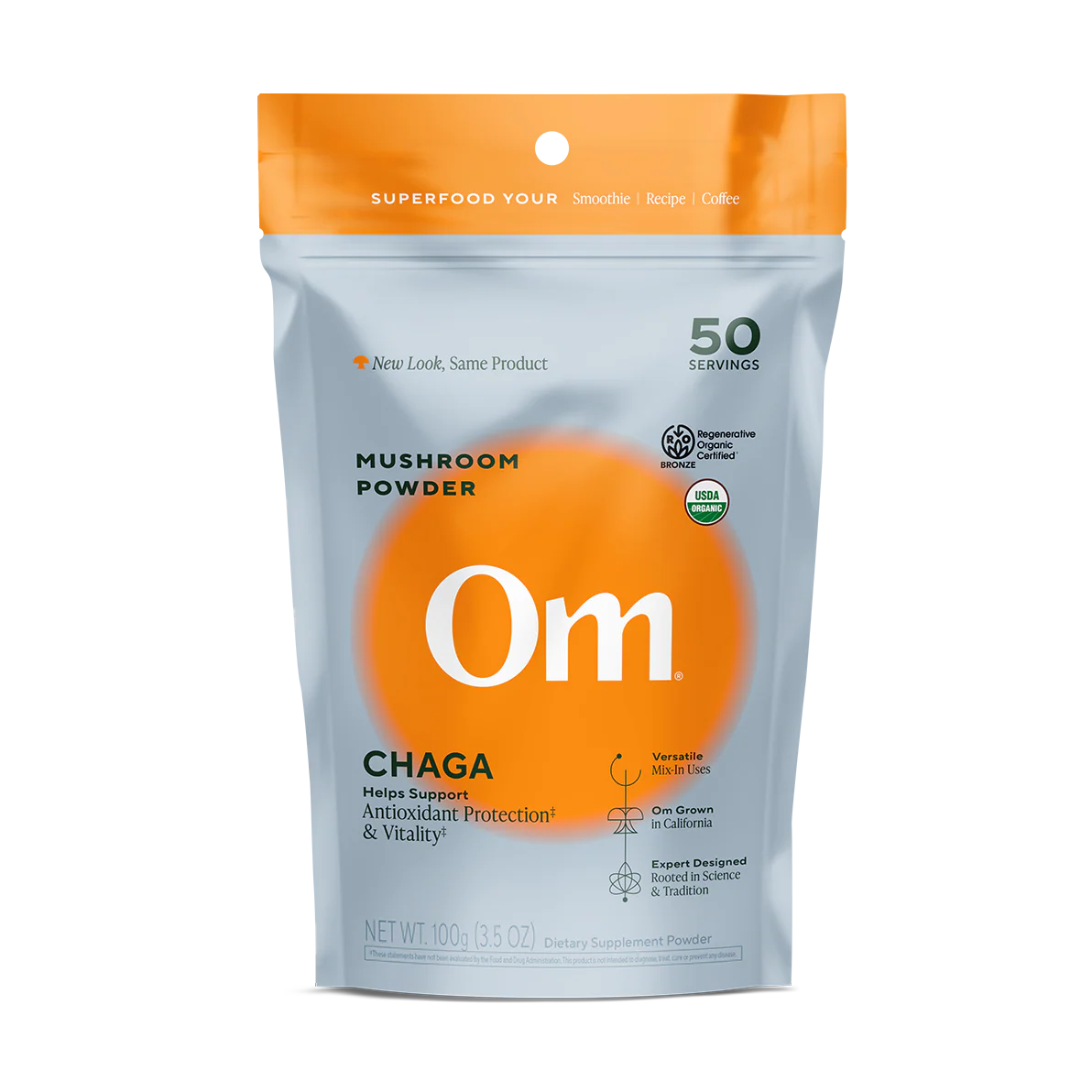 OM Mushroom Chaga Organic Mushroom Powder