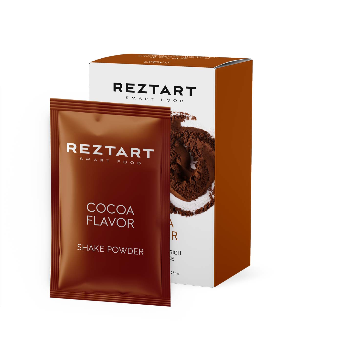 Reztart - Protein and fiber-rich powder shake with NGC®, with chocolate flavor