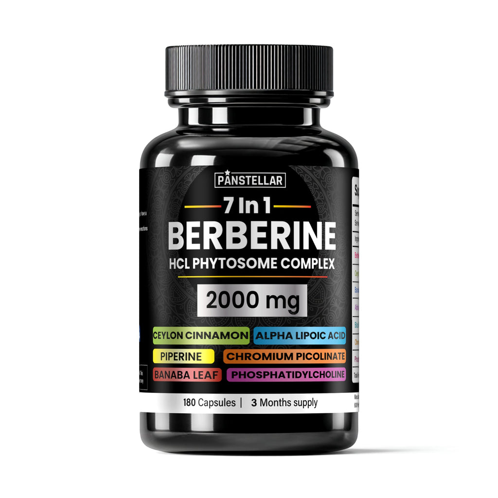 Panstellar - Berberine HCl Phytosome Complex 2000mg – 180 Capsules