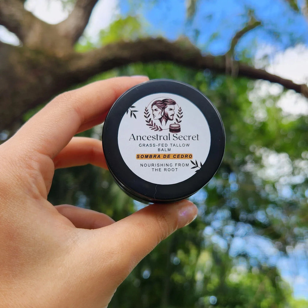 Ancestral Secret - Sombra De Cedro Grass fed Beef Tallow Balm for Men - 0.55 Oz | 2 Oz