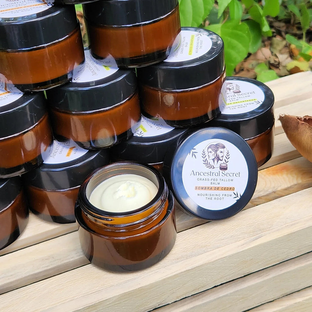 Ancestral Secret - Sombra De Cedro Grass fed Beef Tallow Balm for Men - 0.55 Oz | 2 Oz