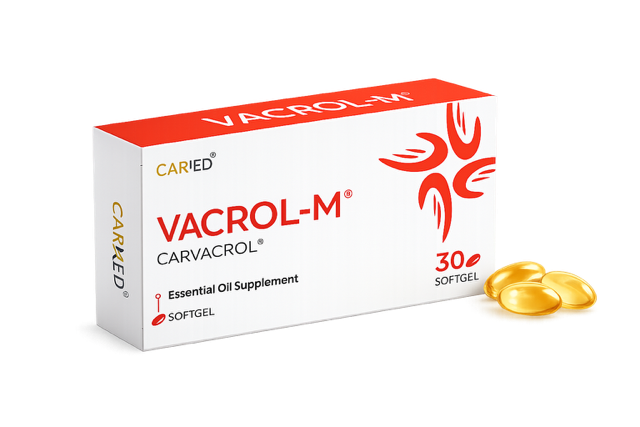 VACROL-M combines high-carvacrol oregano oil, black seed oil, and olive oil in a premium softgel formula designed to support inflammatory balance, oxidative wellness, digestive comfort, and active lifestyles.
