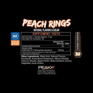 BLACKLABEL Supplements -Strength & Power Enhancer – Peach Rings Flavor | Boost Endurance, Power Output & Lean Muscle Naturally – Stimulant-Free Performance Formula