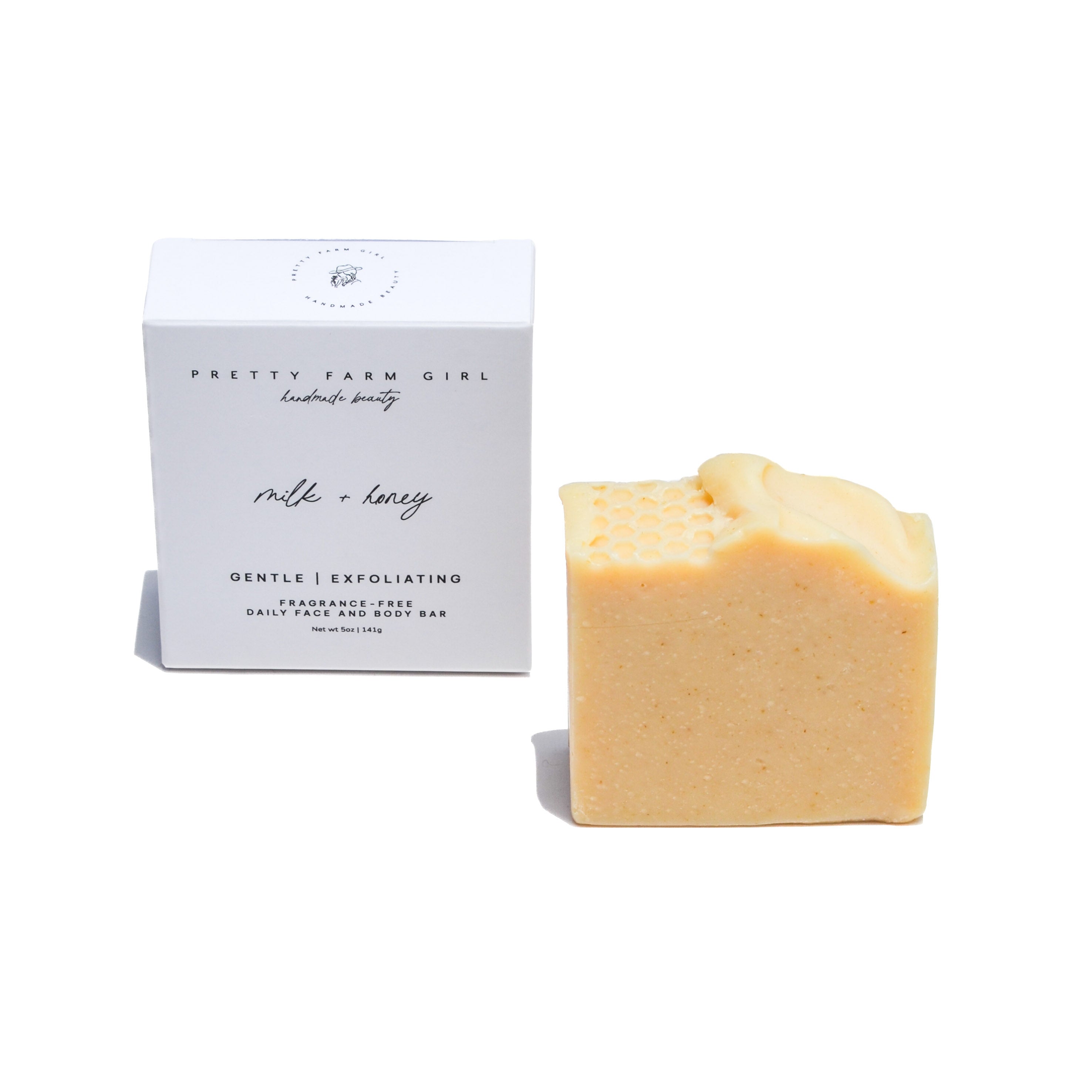Pretty Farm Girl  - Milk + Honey Fragrance Free Handmade Tallow and Goat Milk Soap Bar