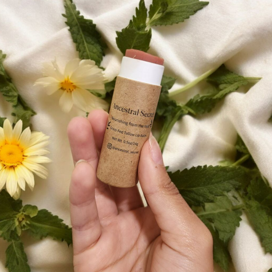 Ancestral Secret - Natural Grass Fed Tallow Lip Balm - Hydrate & Protect your lips