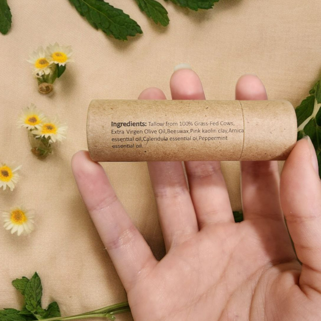 Ancestral Secret - Natural Grass Fed Tallow Lip Balm - Hydrate & Protect your lips