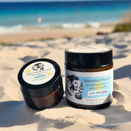 Ancestral Secret - Organic Beef Tallow Sun balm  - 0.55 oz/2.4 oz