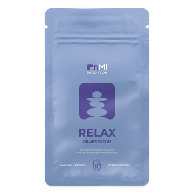 OnMi -Unwind with soothing, science-based stress relief.-12 pack -Safe and easy to use, this stress relief vitamin patch is hypoallergenic and free from latex, parabens, gluten, and dye.