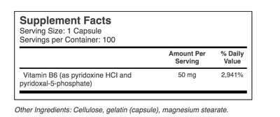 Nature's Way Vitamin B-6 100 mg (100 Capsules)