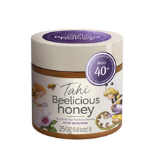 Load image into Gallery viewer, TAHI BEELICIOUS honey MGO 40+, 250gr, Sustainable, 100% natural, Biodiversity-Positive New Zealand honey, Land label