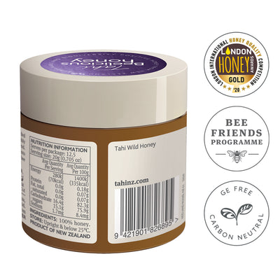 TAHI BEELICIOUS honey MGO 40+, 250gr, Sustainable, 100% natural, Biodiversity-Positive New Zealand honey, Land label