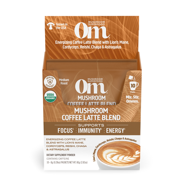 OM Mushroom Coffee Latte Blend Beauty, Health, and Wellness One Lavi