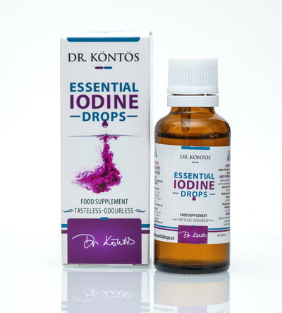 Dr. Kontos Essential Iodine Drops, an ORGANIC FULVIC ACID Supplement for Metabolism & Thyroid Balance – Promotes Healthy Hair & Skin – Vegan Friendly Formula – 1 Fl Oz